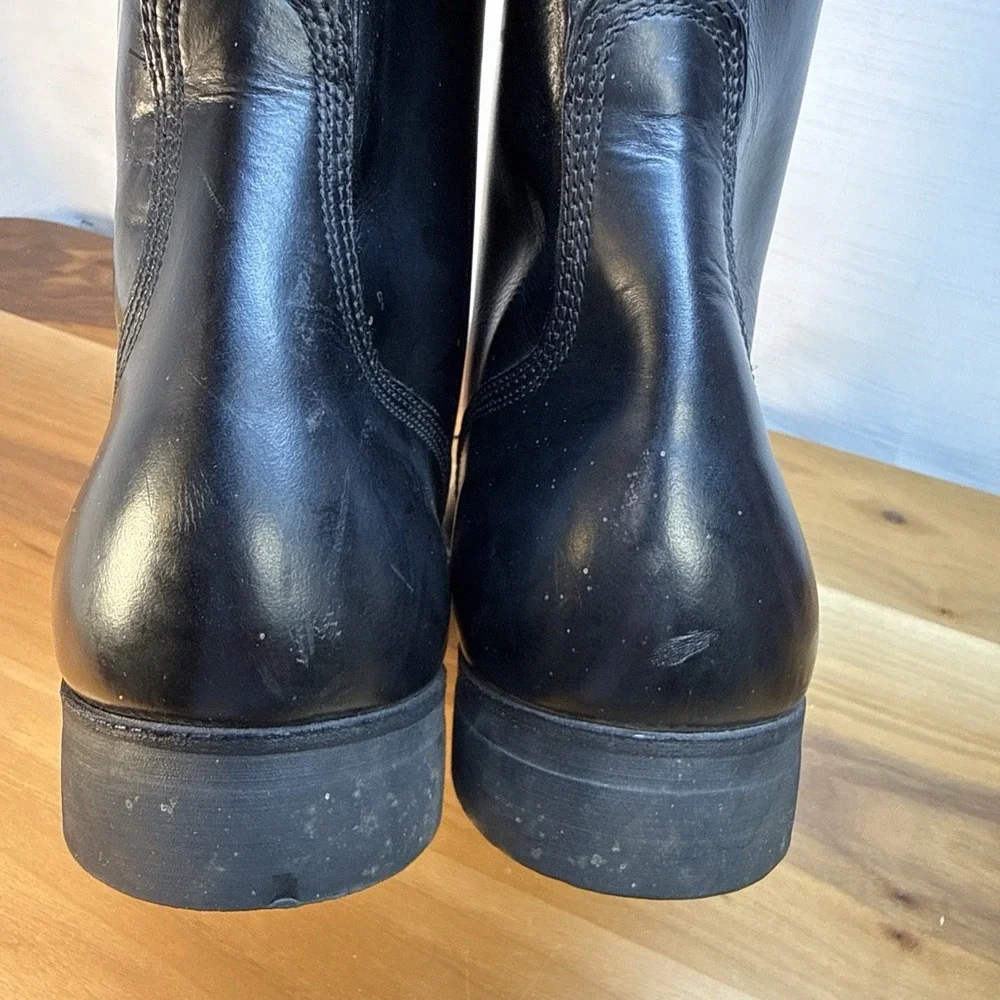 VTG Biltrite Vietnam 1960s US Army Combat Jump Boots Black Leather 9W FZ  10-66